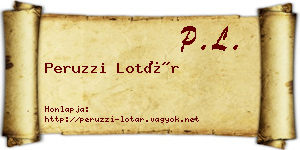 Peruzzi Lotár névjegykártya